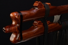 Walnut Native American Flute, Minor, Mid G-4, #F23La